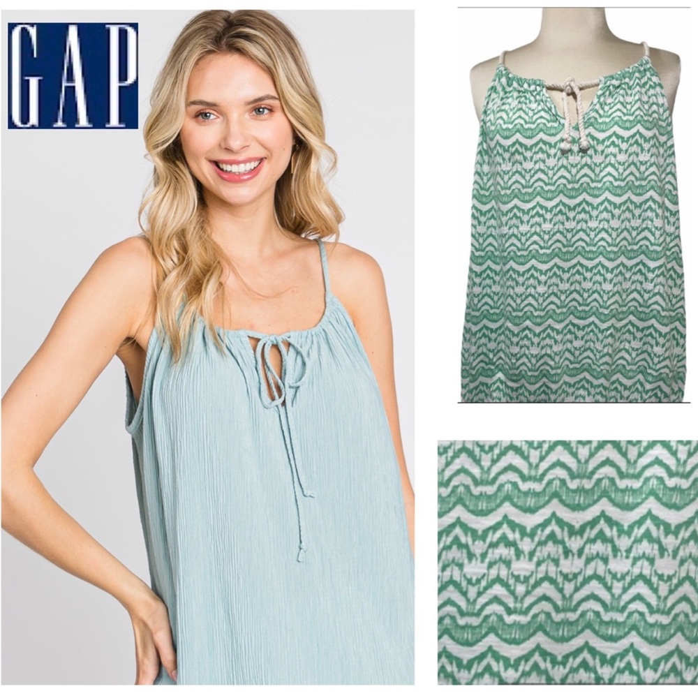 Fun Boho Hippie Tank With Rope Tie Front